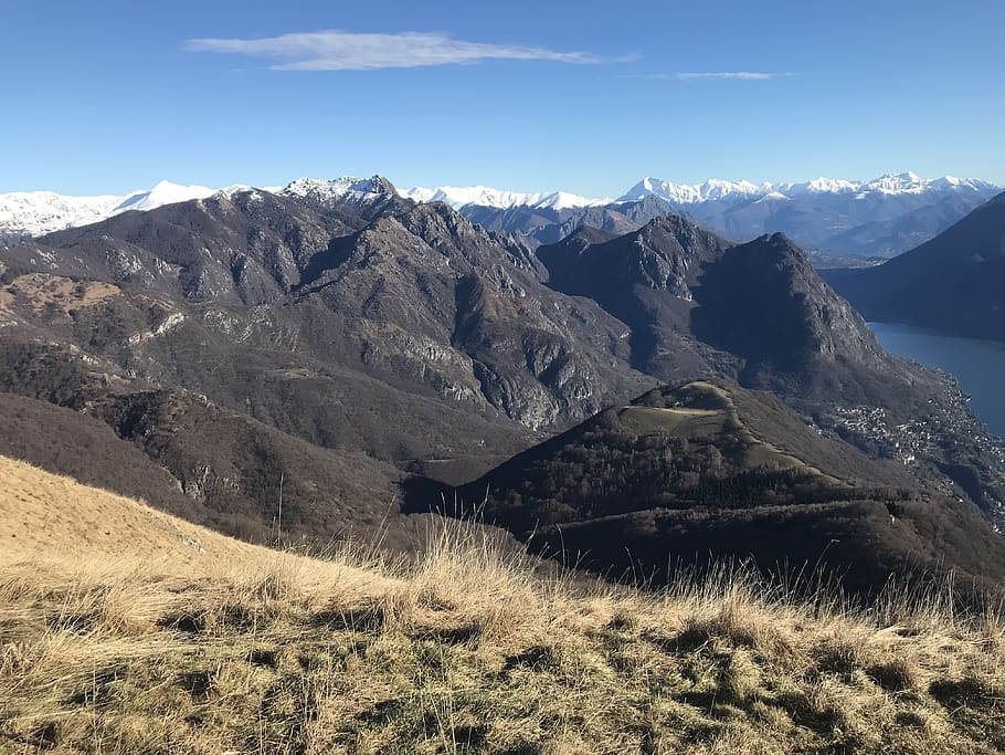 panorama from monte boglia, the lake ceresio, alpine route, alps, alpine, adventure, walk, sky, tops, excursions