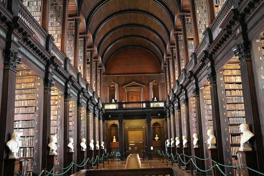 biblioteca, irlanda, dublín, arquitectura, estructura construida, interiores, edificio, arco, el pasado, historia