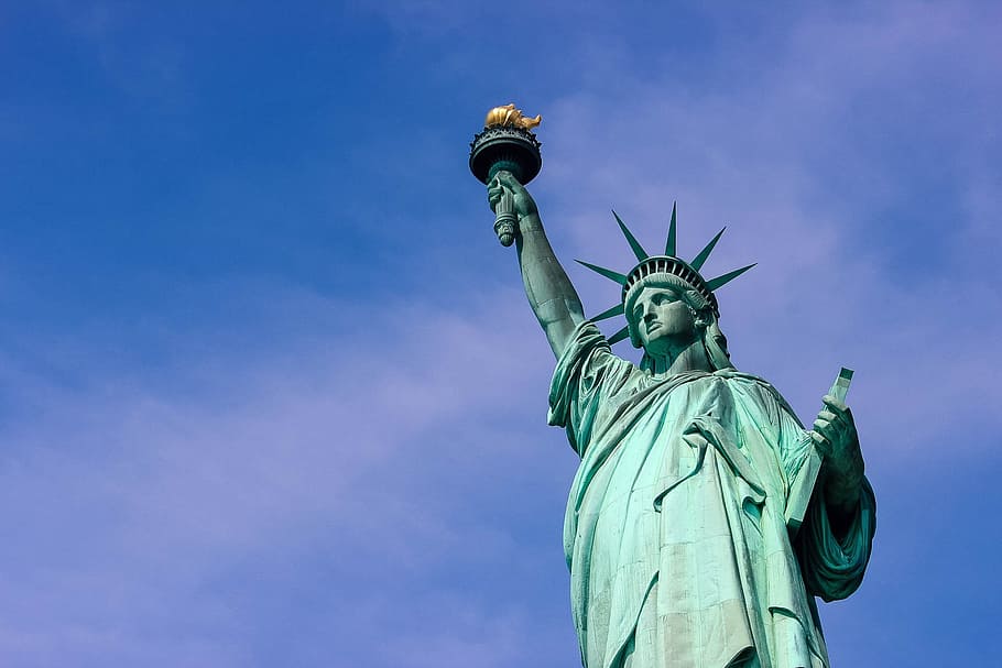 statue, liberty, new, york, daytime, statue of liberty, america, usa, symbol, landmark