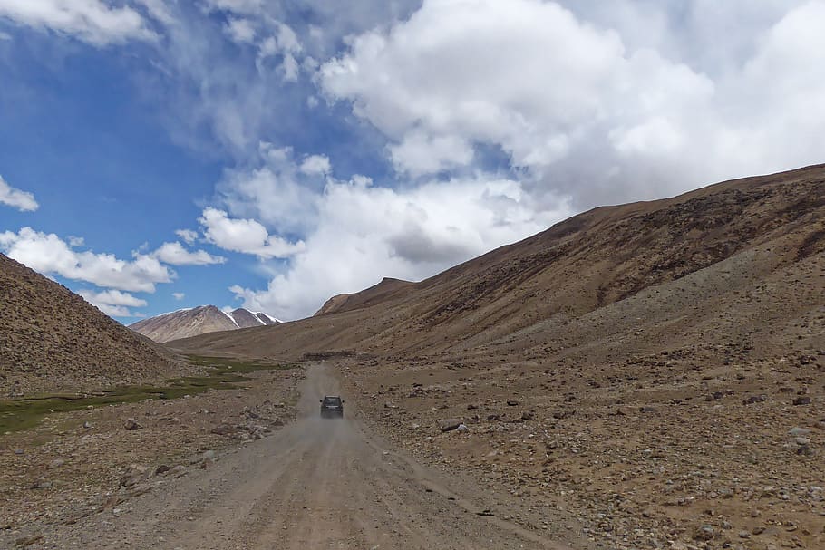 tajikistan, jalan raya pamir, pamir, hindu kush, pegunungan tinggi, lembah pamir, pemandangan, pegunungan, salju, awan awan