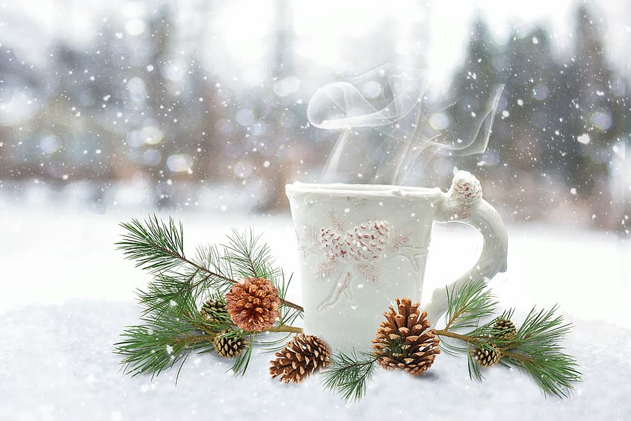 white ceramic mug, coffee, mug, winter, drink, coffee mug, beverage, coffee cup, white, hot