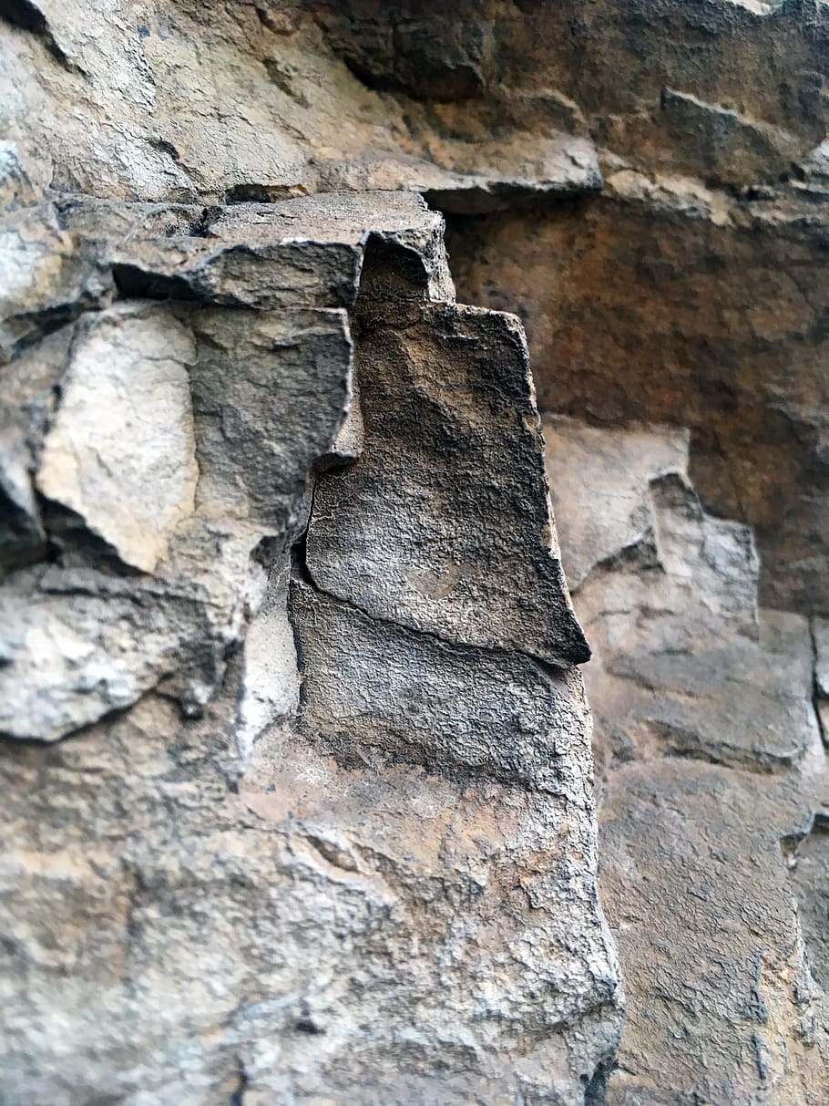 textura, roca, piedra, fractura, liquen, sólido, duro, pared, grava, material