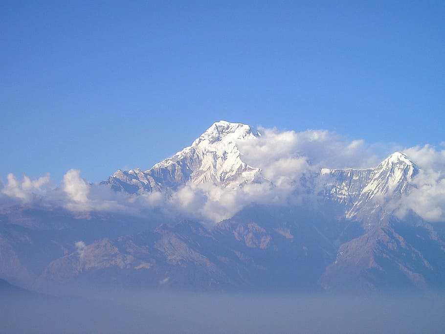 エベレスト, ネパール, ヒマラヤ, 山, アナプルナ, 南壁, 雪, 自然, 山のピーク, 風景