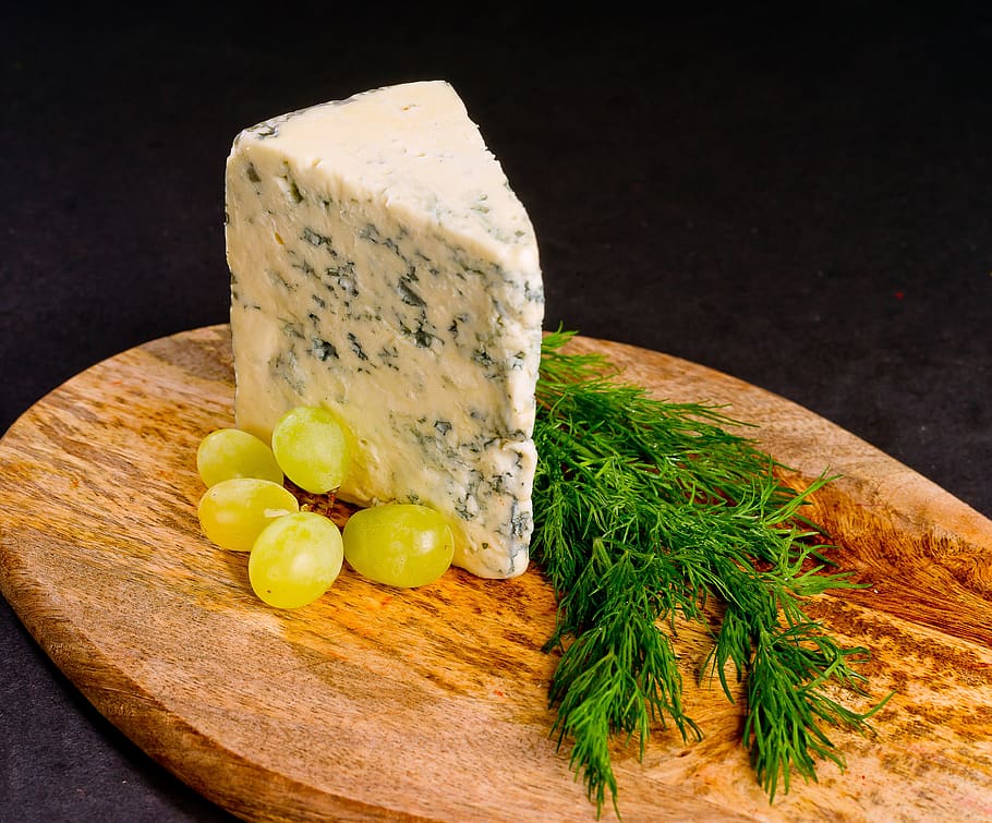 food, cheese, dill, grape, board, black background, delicious, food and drink, freshness, healthy eating