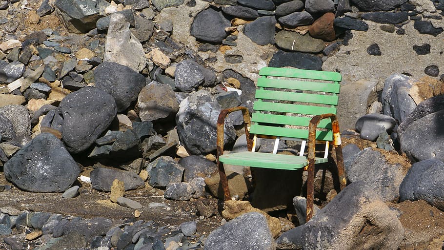 nature, stone, chair, sit, fuerteventura, stainless, rock, steinig, solid, rock - object