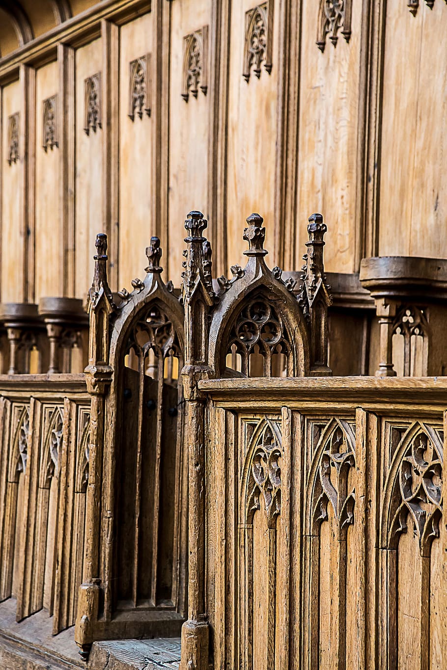 rothenburg of the deaf, santa jacob, choir stalls, architecture, church, cathedral, built structure, the past, wood - material, history