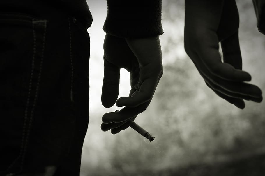 merokok, anak muda, pemuda, menjadi keren, mereka termasuk, pria, tekanan teman sebaya, bergaya, remaja, Anak laki-laki
