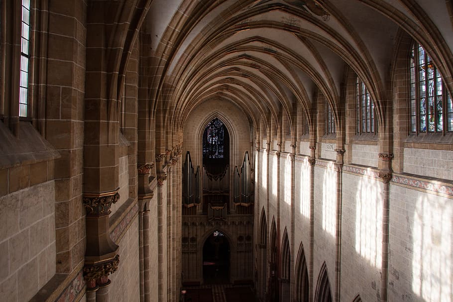 ulmer, münster, architecture, building, church, interior view, plenty of natural light, gothic style, gothic, nave