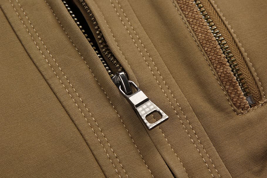 khaki, jacket, zip, zipper, clothing, backgrounds, textile, fashion, full frame, leather