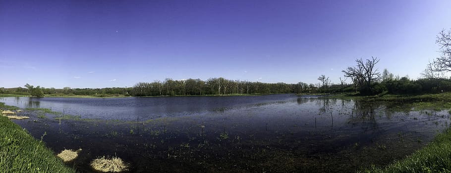 agua del lago, panorama del paisaje, militar, sendero del estado de Ridge, lago, agua, paisaje, panorama, sendero del estado militar Ridge, Wisconsin