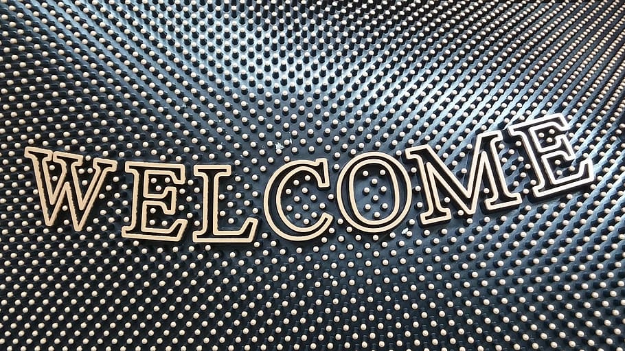 welcome mat, welcome, door mat, mat, pattern, close-up, text, backgrounds, indoors, western script