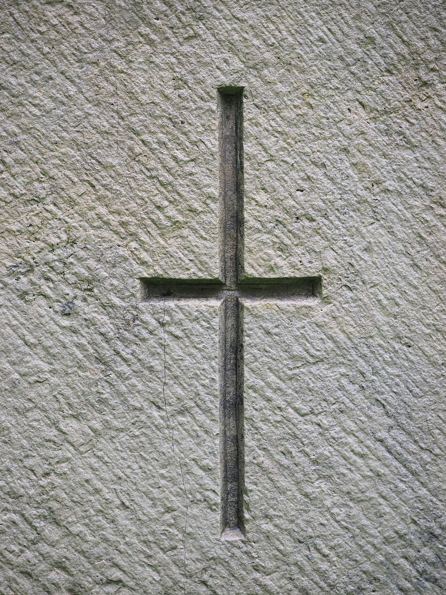 cross engraved wall, cross, tombstone, gravour, cemetery, religion, belief, spirituality, wall - building feature, built structure