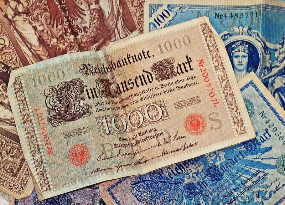 지폐, 제국 지폐, 통화, 인플레이션, 독일, 표, 돈, 지불, 현금 및 현금 등가물, 늙은