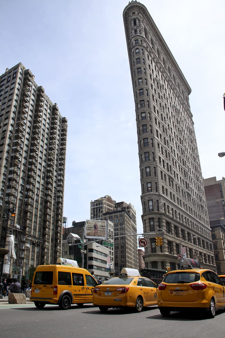 kota, pencakar langit, new york, arsitektur, bangunan, manhattan, nyc, gedung pencakar langit, taksi, seterika