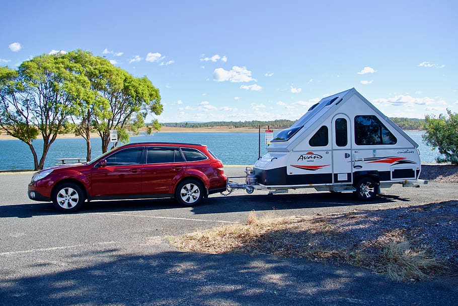 caravan, avan, australia, camping, touring, travel, transportation, mode of transportation, tree, road