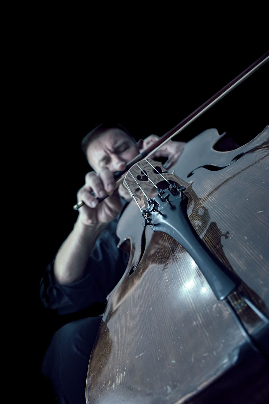 cello, performance, orchestra, music, instrument, symphony, talent, fingerboard, bass, bow
