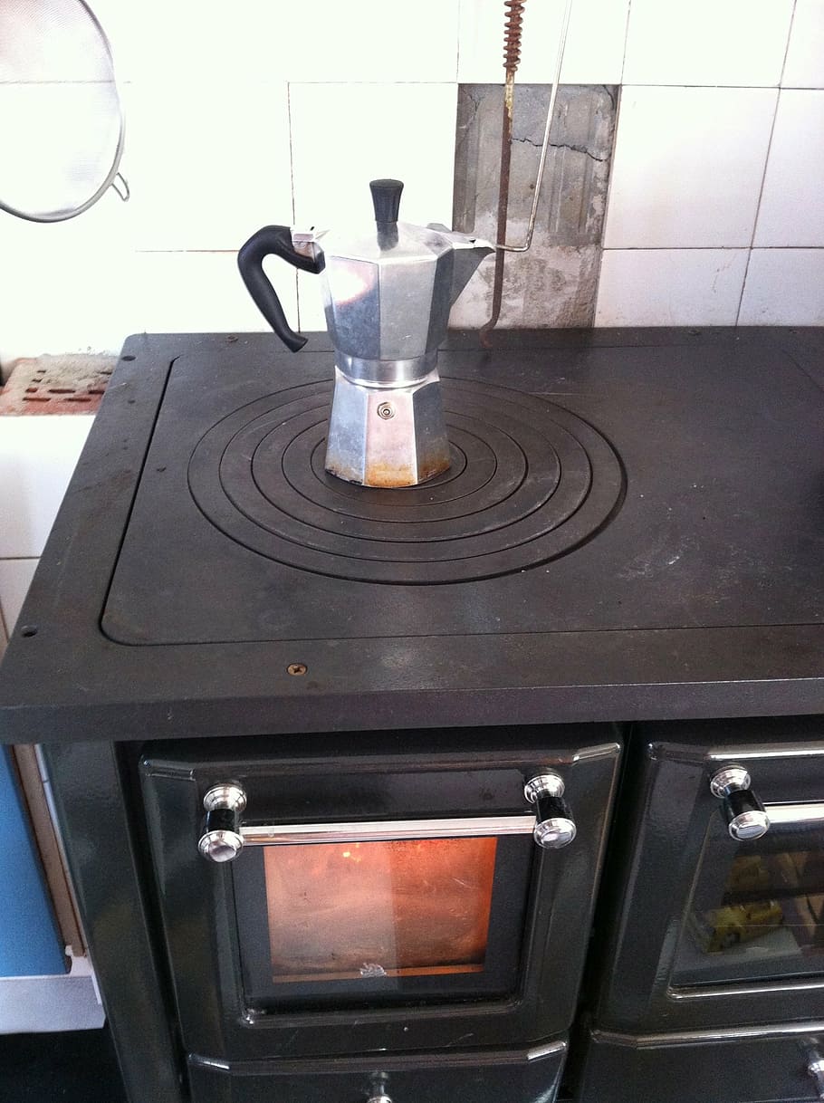 coffee, kok, fireplace, kitchen, old, heat, stove, appliance, indoors, burner - stove top
