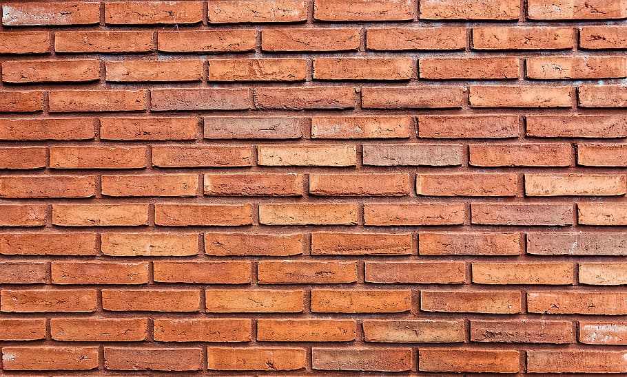 brown, veneer wall, brick wall, orange brick wall, brick, orange brick, masonry, wall, brickwork, cement