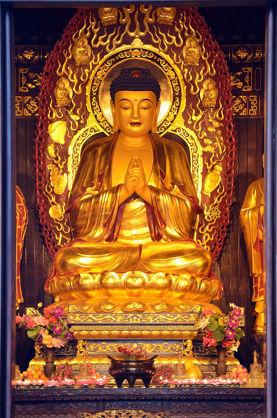 china, budismo, buda, religião, ásia, estátua, espiritualidade, templo - construção, tailândia, ouro colorido