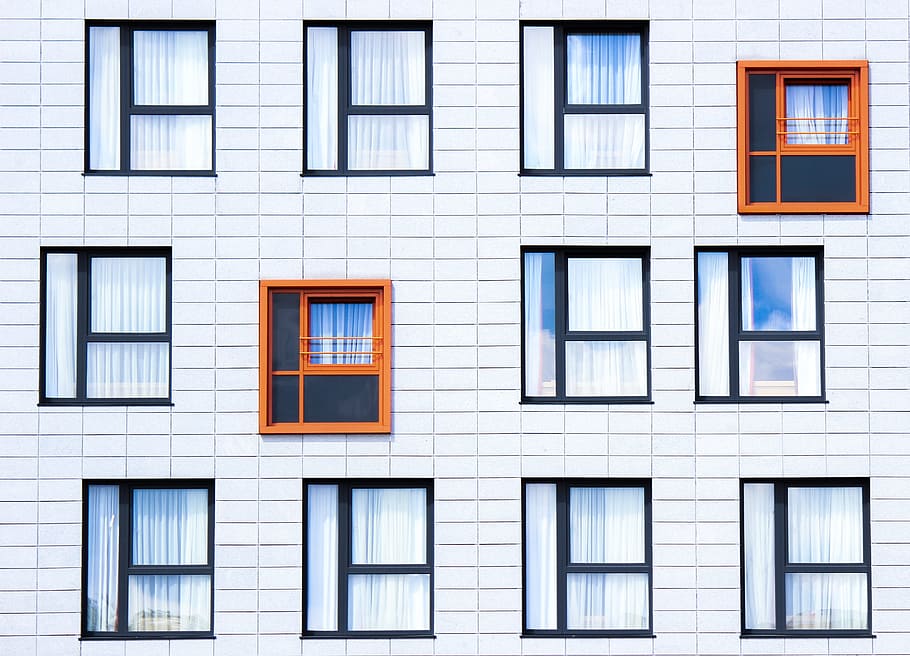 building windowpane photography, facade, windows, building, architecture, exterior, wall, house, urban, modern