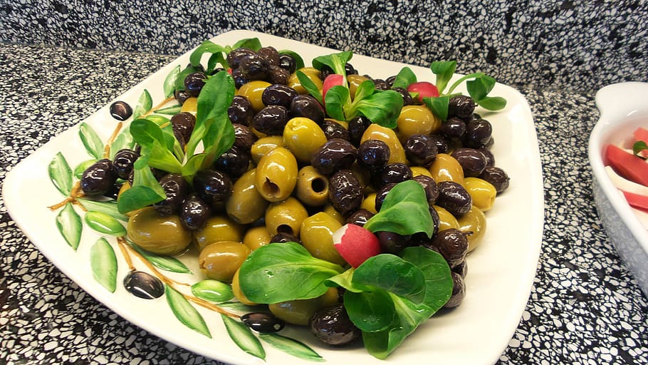 black, grüne, olives, food, delicious, eat, olive, filled, mediterranean, farmers local market