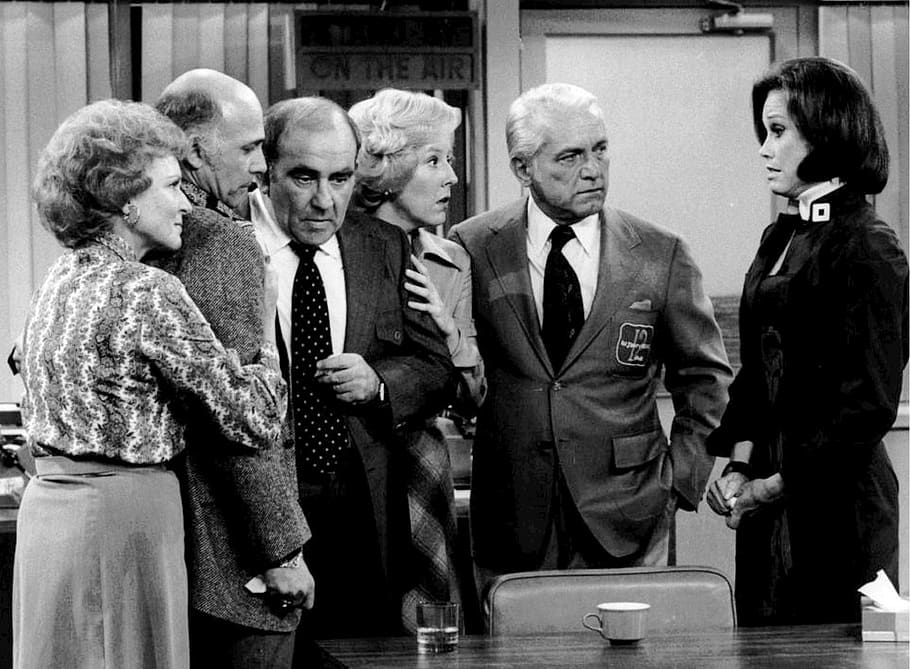betty white, gavin macleod, ed asner, georgia engel, ted knight, mary tyler moore, actress, actor, television series, nostalgia