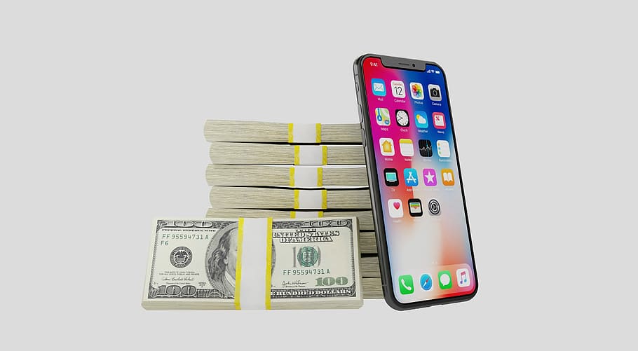silver iphone x, iphone, x, iphone x, apple, mobile, smartphone, technology, phone, 3d