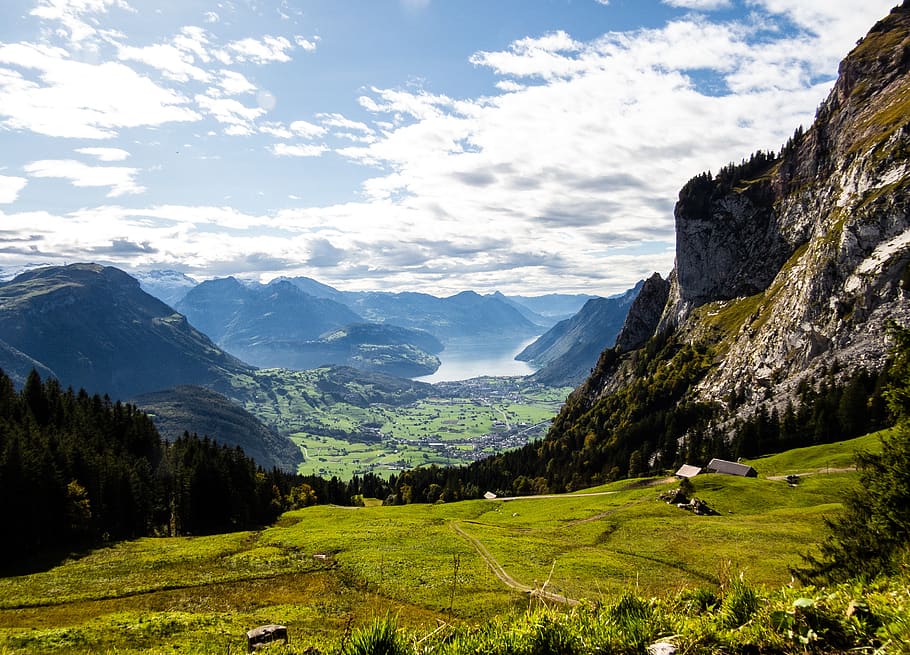 mountains, switzerland, mythen region, alpine, landscape, nature, mountain, summit, panorama, autumn