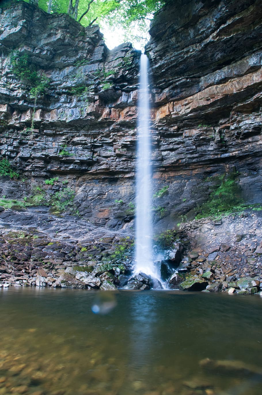 waterfall, hardraw, yorkshire, flow, pool, fall, rocks, layers, splash, awesome