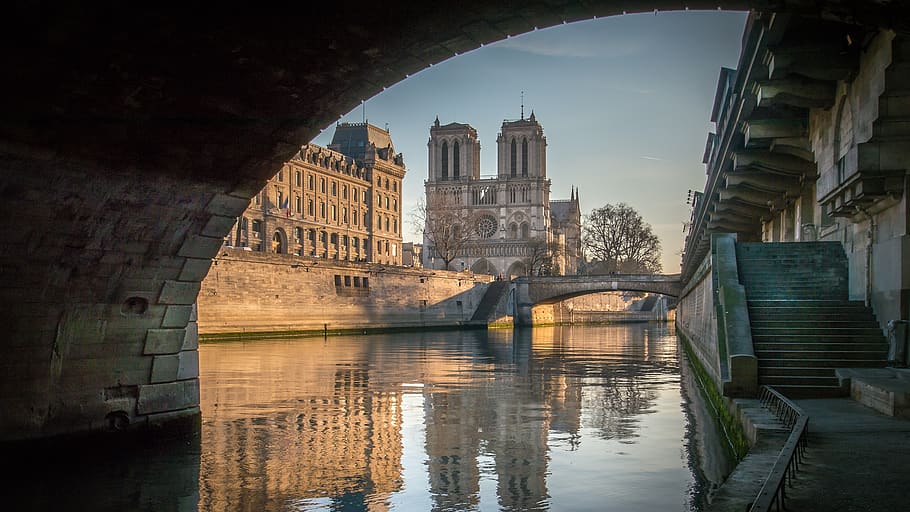 notredame, paris, france, architecture, city, travel, monuments, historical, gothic, cathedral