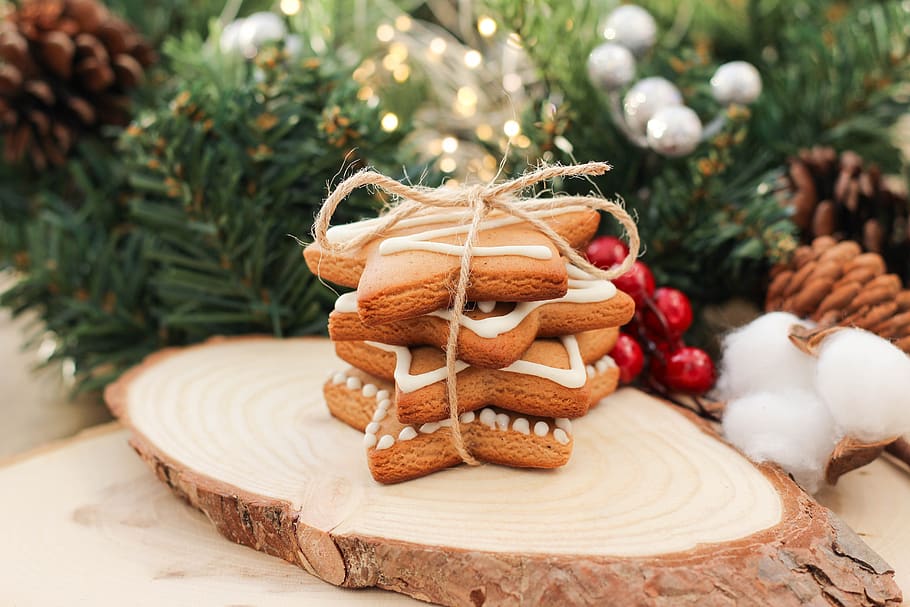 pan de jengibre, galletas, navidad, feriado, dulce, nutrición, glaseado, delicioso, invierno, tradicional