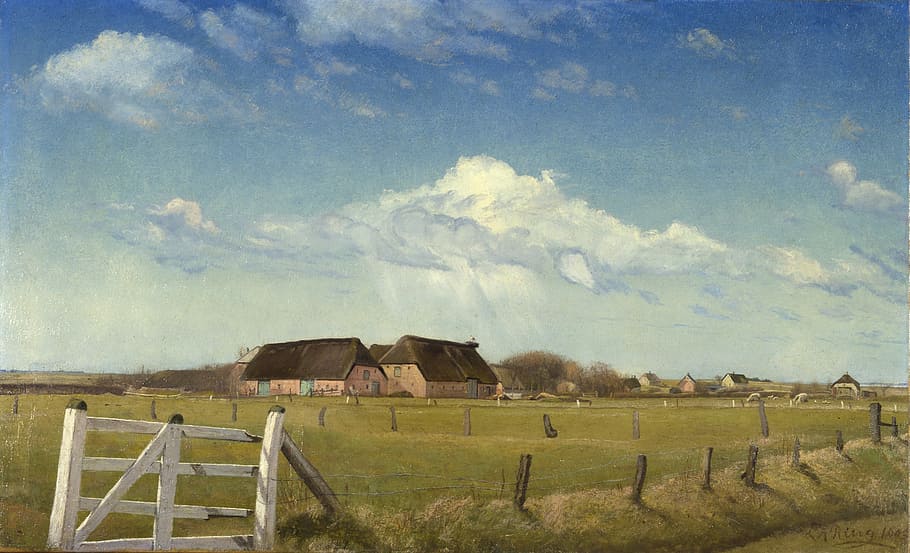Laurits, Ring, Painting, Artistic, laurits ring, art, artistry, oil on canvas, landscape, sky