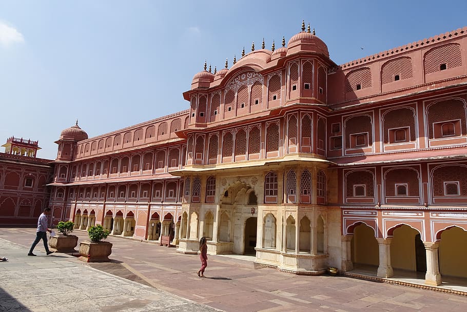 palacio de la ciudad, arquitectura, hito, histórico, famoso, monumento, turismo, maharajá, jaipur, rajastán