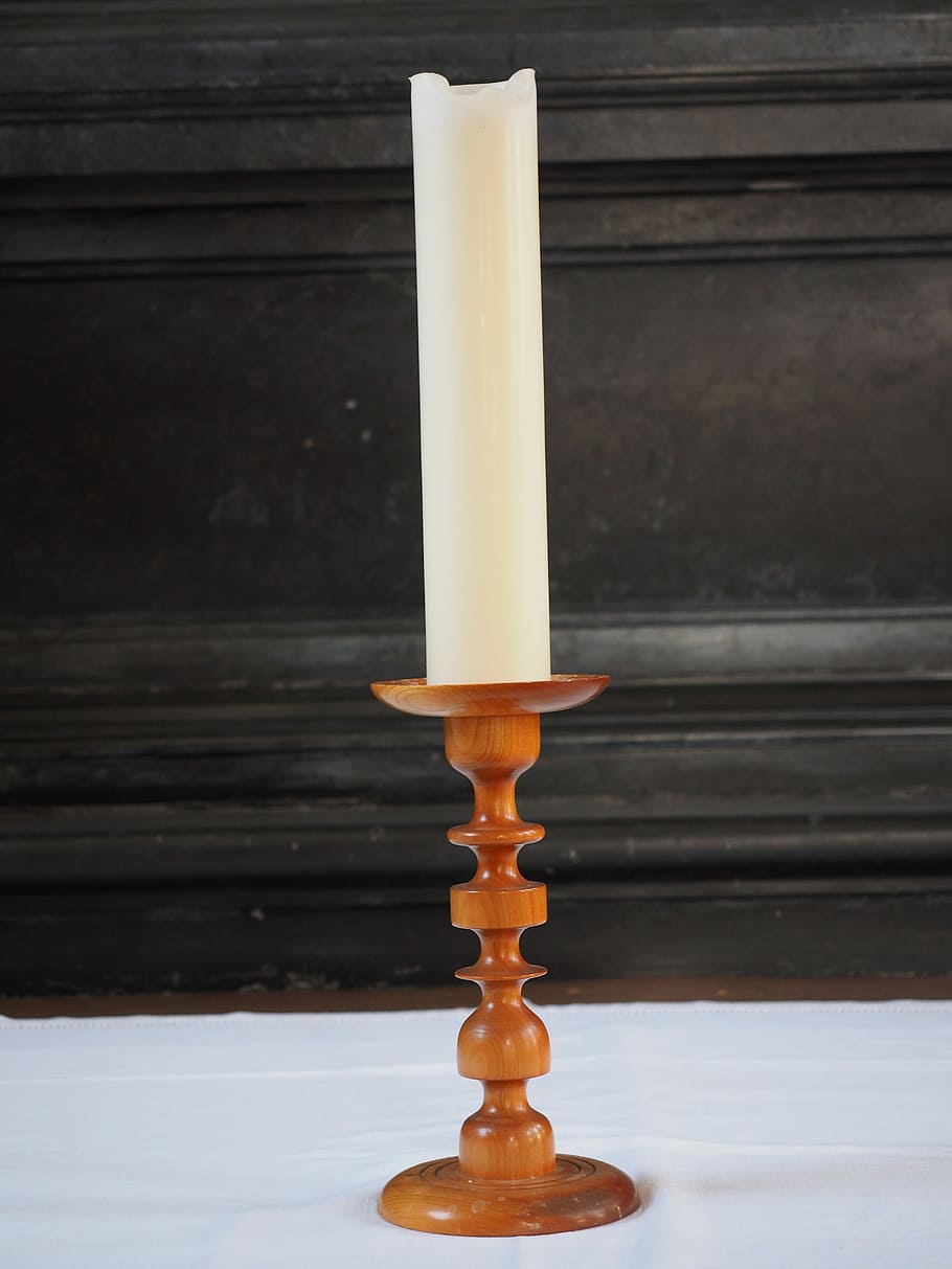 Candle, Church, Wedding, wedding candle, easter candle, christmas candle, candle holders, close-up, indoors, day