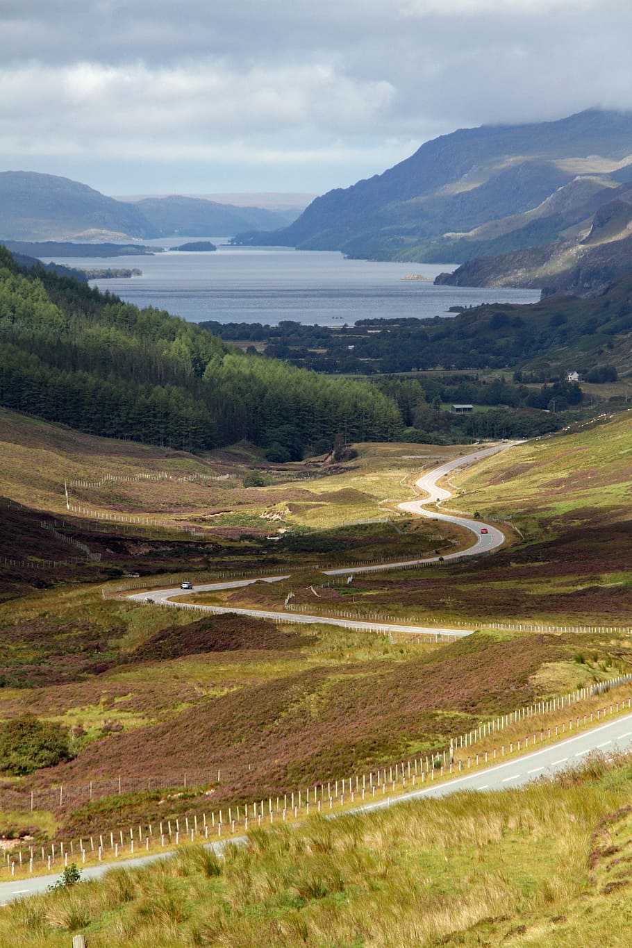 Road, Rural, Landscape, Isle, Sky, isle of sky, scotland, mountain, scenics, cloud - sky