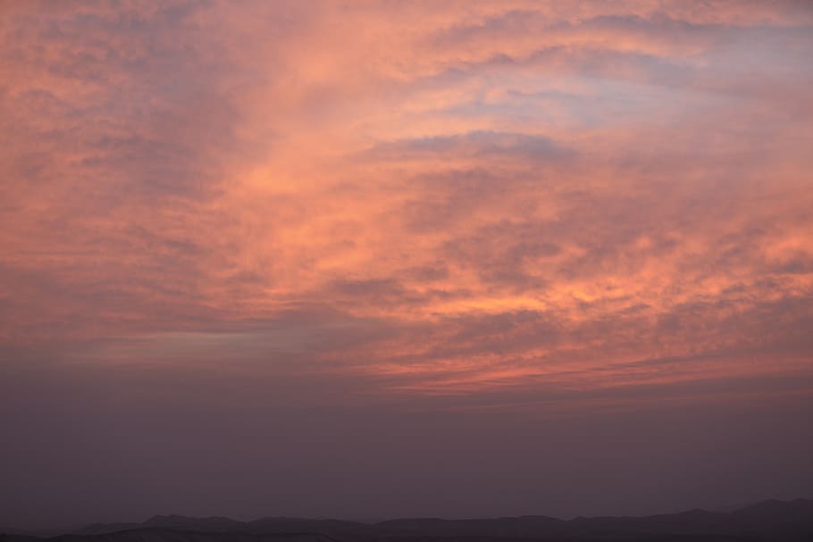 sunset, red, sky, clouds, sun, sunrise, orange, nature, evening, landscape