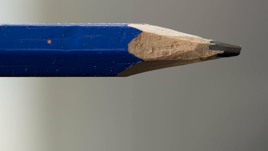 sharpened, blue, lead, pencil, brown, led, still, items, things, pencils