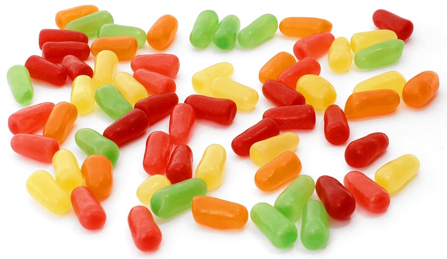 candy, colorful, confection, delicious, snack, treat, tasty, red, yellow, orange