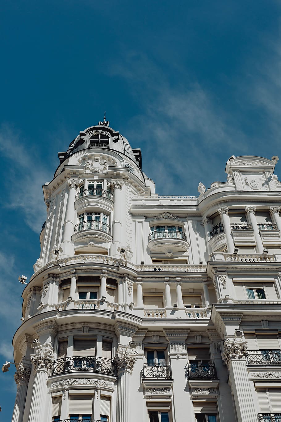 edifícios, Europa, cidade, ponto de referência, Arquitetura, design, Madrid, Espanha, exterior do edifício, vista de baixo ângulo