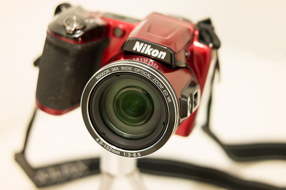 vermelho, câmera nikon bridge, câmera, nikon, câmera digital, fotografia, câmera fotográfica, lente zoom, coolpix, l840