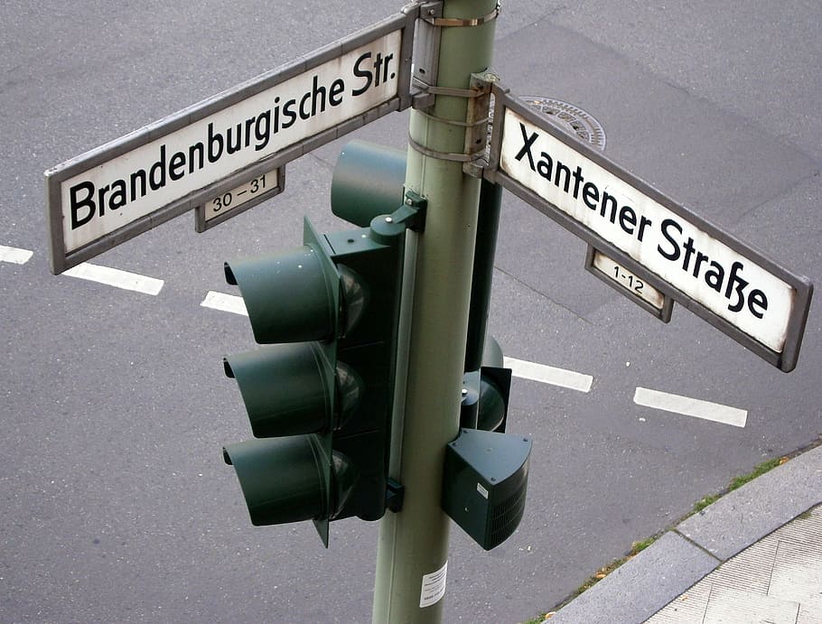 street name, street sign, shield, traffic lights, traffic light signals, traffic, road, note, traffic signal, beacon