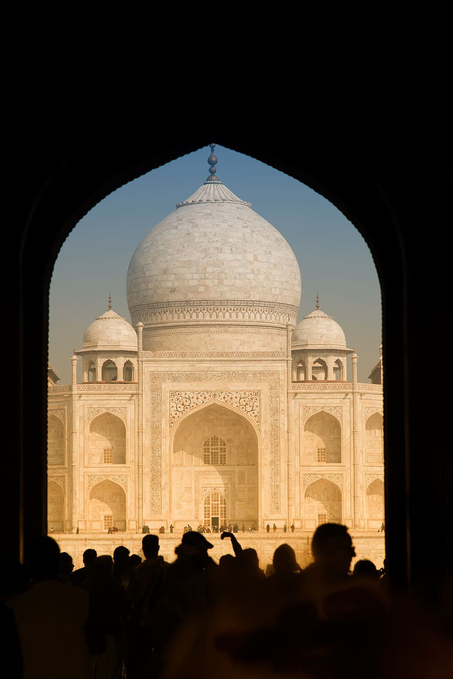 taj mahal, india, taj mahal, india, travel, mausoleum, agra, temple, arch, group of people, architecture