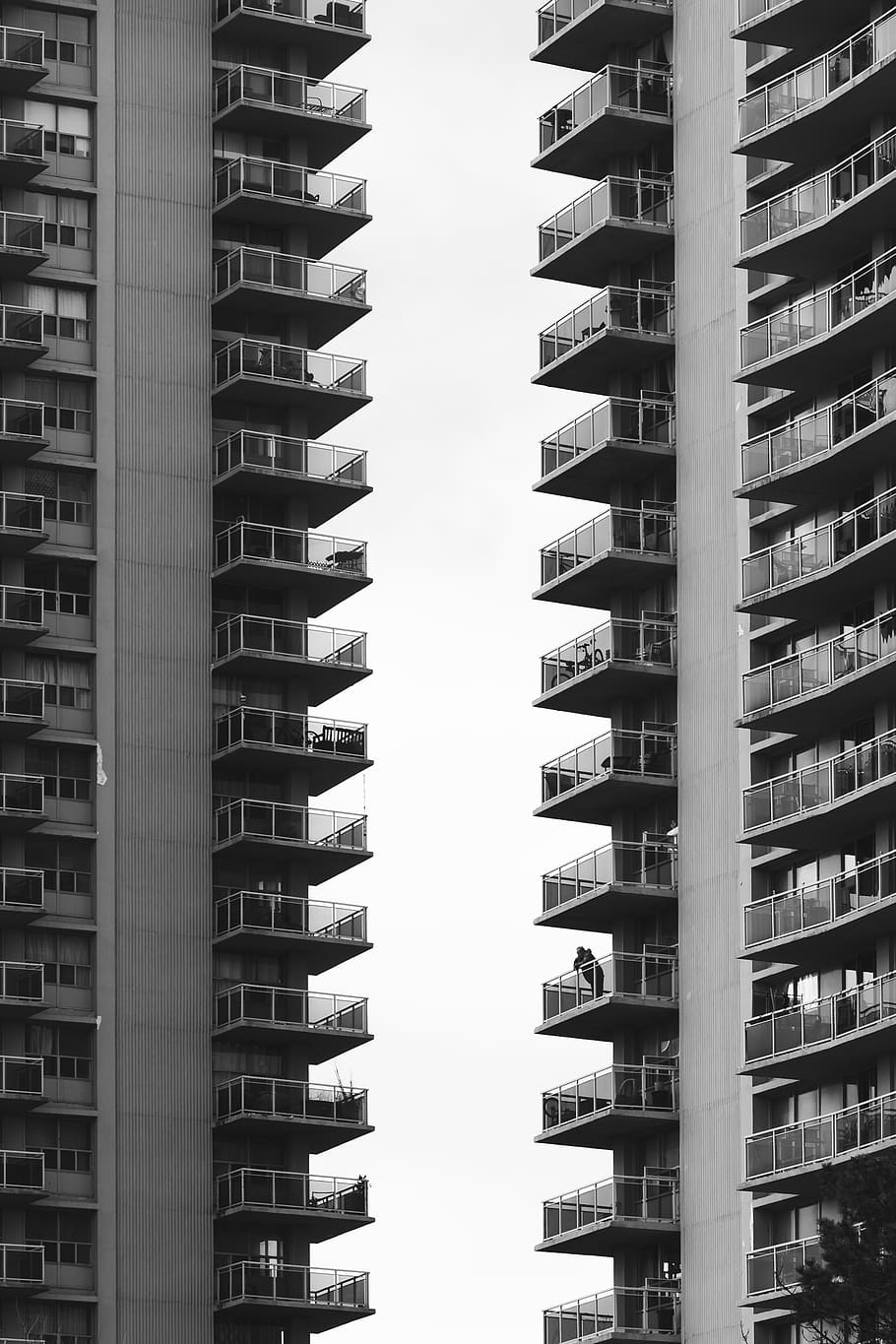 apartment, abstract, balcony, terraces, monochromatic, view, apartments, living, city, tall