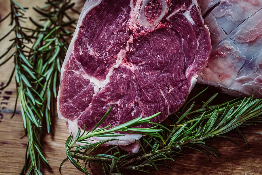 closeup, raw, meat, steak, beef, food, juicy, steak dinner, sirloin, rare