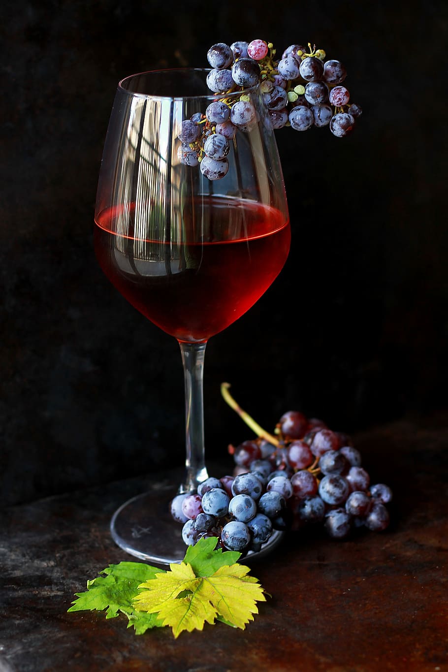 wine and grapes, Wine, grapes, drink, fruit, glass, grape, red, alcohol, wineglass