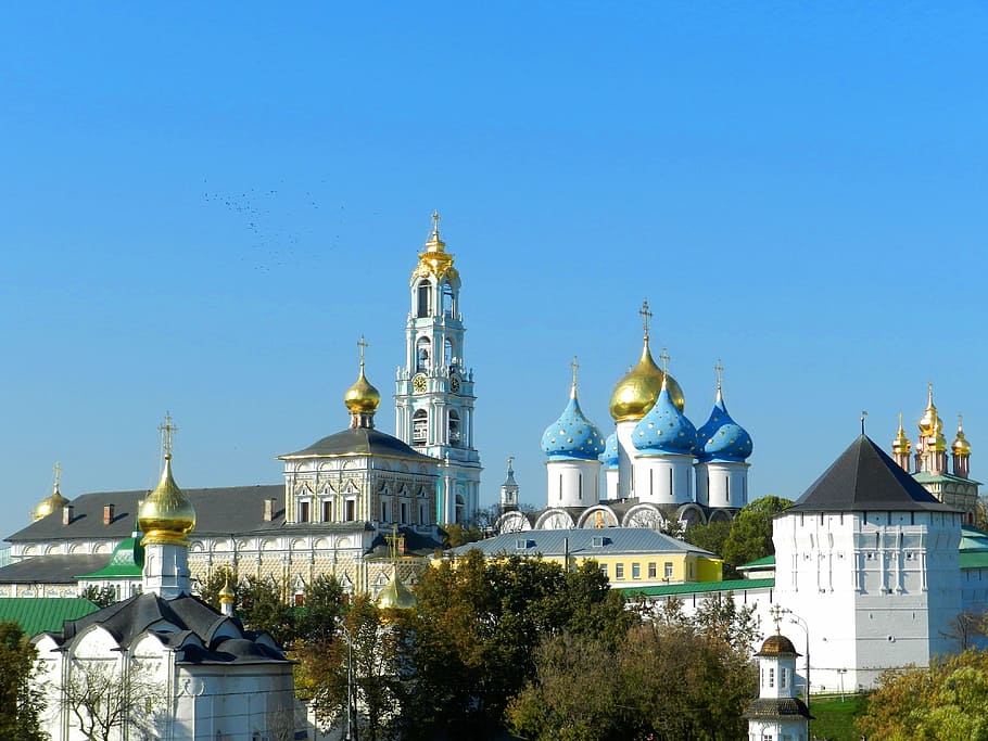 sergiev posad, laurel, temple, church, christian church, orthodoxy, trinity-sergius lavra, russia, architecture, religion