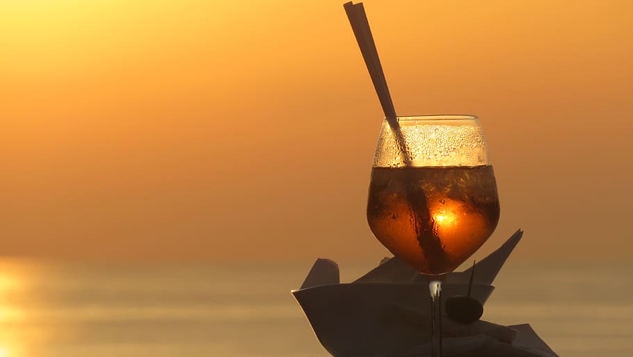 highball, campari, aperol, glass, drink, aperitif, cocktail, summer, red, alcohol