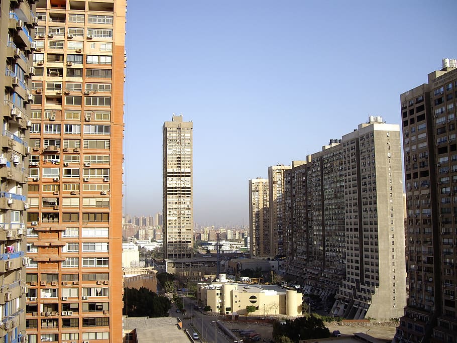 cairo, skyscraper, view, building exterior, built structure, architecture, city, building, office building exterior, cityscape