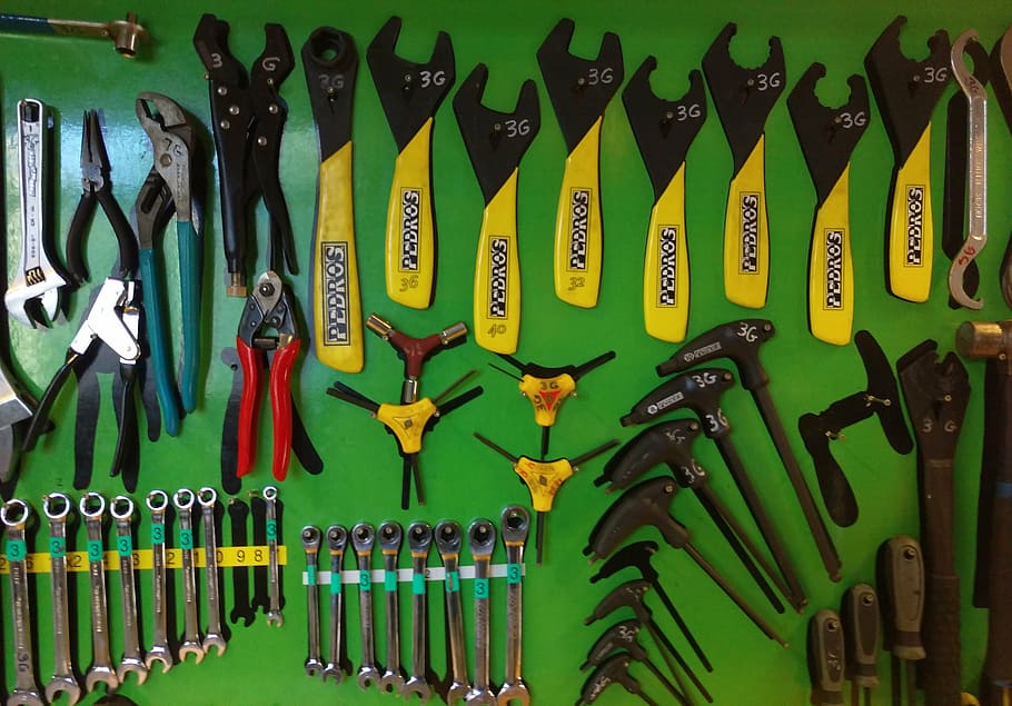 cycling, tools, cycle, bike, bicycle, repair, wrench, workshop, spanner, fixing