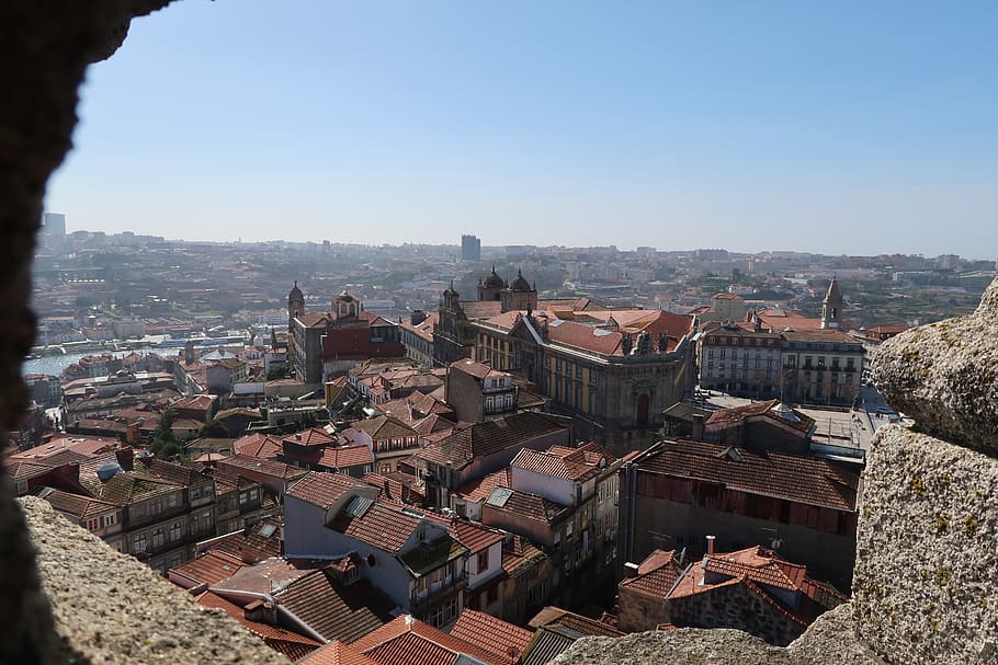 porto, oporto, portugal, gazebo, douro, view, church, europe, architecture, cityscape